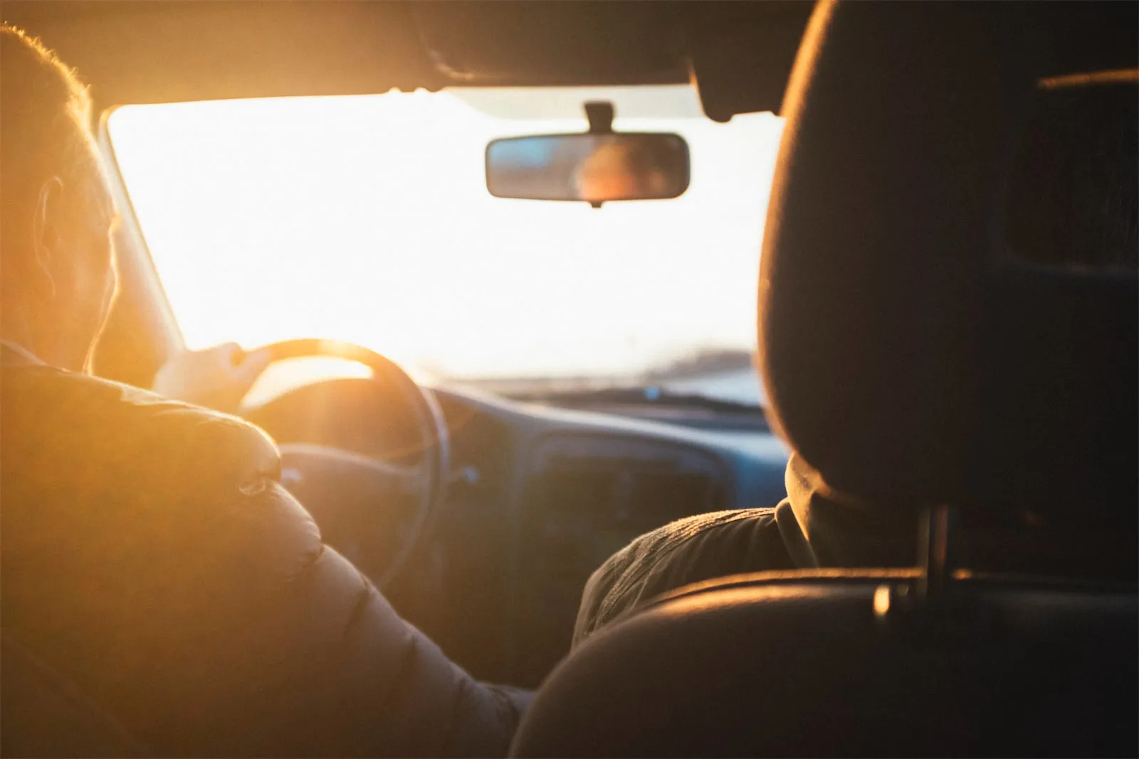 a person driving a car